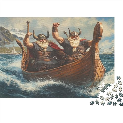 Nordische Mythologie Puzzle NORRON Puzzel 1000pcs Für Erwachsene Lernspiel Lernspiel Herausforderung Spielzeug 1000 Teile Für Erwachsene Und Kinder Ab 14 Jahren 1000pcs (75x50cm) von OFLAMIRUX