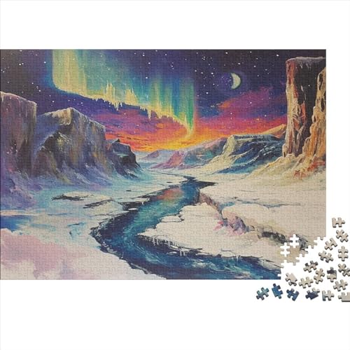 Nordlichter Puzzle 1000 Teile Puzzle Für Erwachsene Und Kinder Ab 14 Jahren Puzzel 1000pcs (75x50cm) von OFLAMIRUX