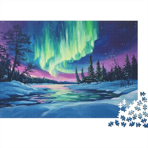 Nordlichter Puzzlespiel 1000 Teile Puzzle Für Erwachsene Und Kinder Ab 14 Jahren, Puzzle Erwachsenen Puzzlespi Puzzel 1000pcs (75x50cm) von OFLAMIRUX