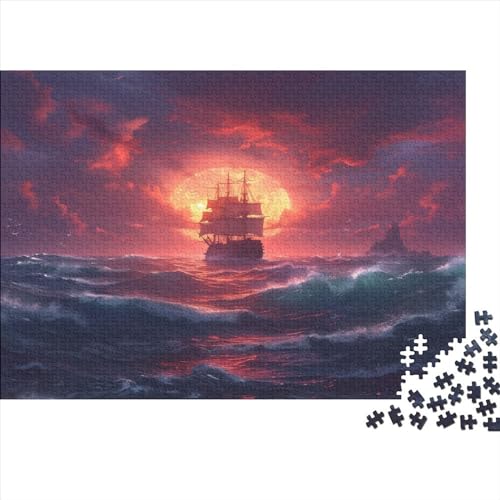 Sailboat Puzzles 1000 Ship Puzzle Für Erwachsene Lernspiel Lernspiel Herausforderung Spielzeug Puzzel 1000pcs Für Erwachsene Und Kinder Ab 14 Jahren 1000pcs (75x50cm) von OFLAMIRUX