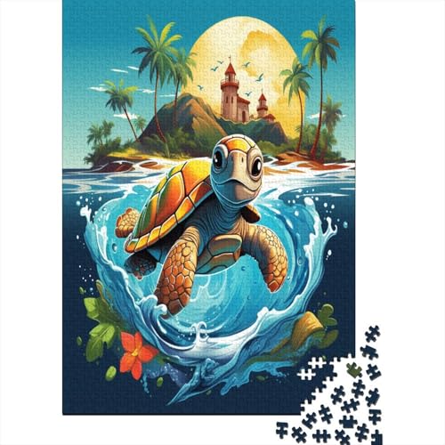 Schildkröte Puzzle 1000 Teile Erwachsener Kniffel Spaß Für Die Ganze Familie - Abwechslungsreiche 1000 Puzzleteilige Motive Puzzle Erwachsene, Puzzel 1000pcs (75x50cm) von OFLAMIRUX