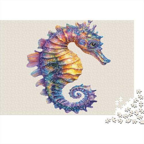 Seepferdchen Puzzle Cartoon Puzzel 1000pcs Puzzles Für Erwachsene Lernspiel Herausforderung Spielzeug 1000 Puzzle Für Erwachsene Und Kinder Ab 14 Jahren 1000pcs (75x50cm) von OFLAMIRUX