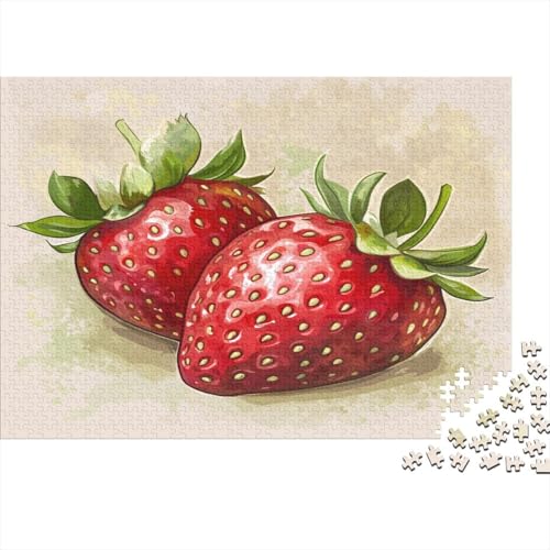 Süße Erdbeere Puzzles 1000 Teile Für Erwachsene Lernspiel Lernspiel Herausforderung Spielzeug Erdbeeren Puzzel 1000pcs Für Erwachsene Und Kinder Ab 14 Jahren 1000pcs (75x50cm) von OFLAMIRUX