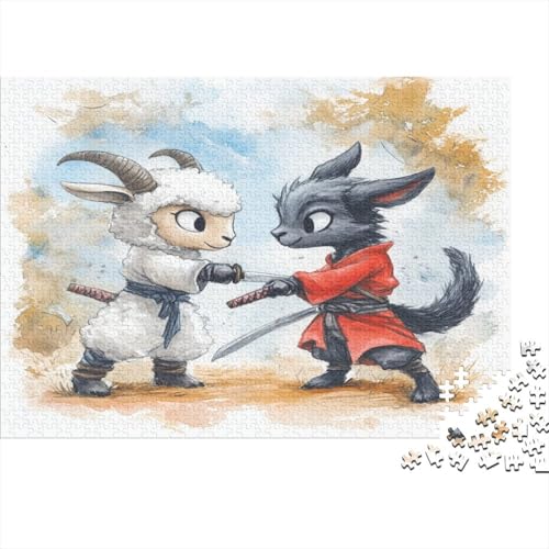 Tier Puzzle 1000 Teile Für Erwachsene Lernspiel Lernspiel Herausforderung Spielzeug Kung Fu Puzzel 1000pcs Für Erwachsene Und Kinder Ab 14 Jahren 1000pcs (75x50cm) von OFLAMIRUX