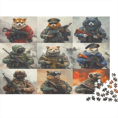 Tier Puzzles 1000 Teile Für Erwachsene Lernspiel Lernspiel Herausforderung Spielzeug Kung Fu Puzzel 1000pcs Für Erwachsene Und Kinder Ab 14 Jahren 1000pcs (75x50cm) von OFLAMIRUX