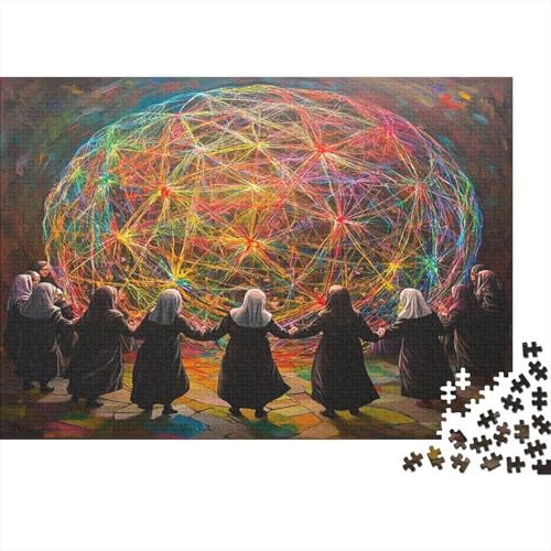 Verbundene Seelen Puzzles 1000 Teile Für Erwachsene Lernspiel Lernspiel Herausforderung Spielzeug Geist Puzzel 1000pcs Für Erwachsene Und Kinder Ab 14 Jahren 1000pcs (75x50cm) von OFLAMIRUX