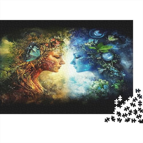 Verbundene Seelen Puzzles 1000-teilige Für Erwachsene Lernspiel Lernspiel Herausforderung Spielzeug Zwei Seelen 1000 Puzzle Für Erwachsene Und Kinder Ab 14 Jahren 1000pcs (75x50cm) von OFLAMIRUX