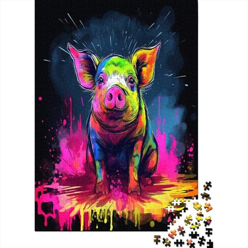 Wart Schwein Puzzle 1000 Teile Puzzle Für Erwachsene Und Kinder Ab 14 Jahren,Puzzlespiel Erwachsenen Puzzlespiel Puzzel 1000pcs (75x50cm) von OFLAMIRUX