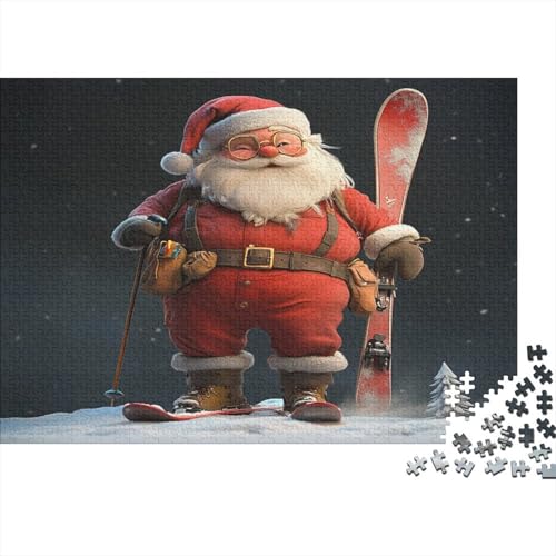 Weihnachten Puzzle Weihnachtsmann Puzzel 1000pcs Für Erwachsene Lernspiel Lernspiel Herausforderung Spielzeug 1000 Teile Für Erwachsene Und Kinder Ab 14 Jahren 1000pcs (75x50cm) von OFLAMIRUX