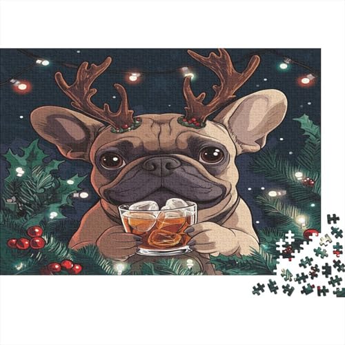 Weihnachtspuppe Puzzle 1000 Teile Für Erwachsene Lernspiel Lernspiel Herausforderung Spielzeug Hund Puzzel 1000pcs Für Erwachsene Und Kinder Ab 14 Jahren 1000pcs (75x50cm) von OFLAMIRUX