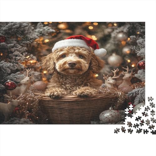 Weihnachtspuppe Puzzle Hund Puzzel 1000pcs Für Erwachsene Lernspiel Lernspiel Herausforderung Spielzeug 1000 Teile Für Erwachsene Und Kinder Ab 14 Jahren 1000pcs (75x50cm) von OFLAMIRUX