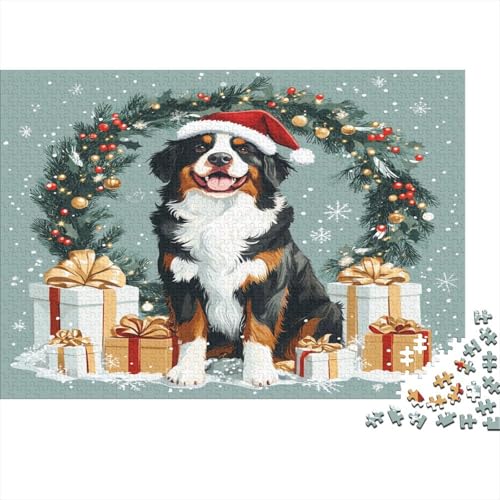 Weihnachtspuppe Puzzle Hund Puzzel 1000pcs Für Erwachsene Lernspiel Lernspiel Herausforderung Spielzeug 1000 Teile Für Erwachsene Und Kinder Ab 14 Jahren 1000pcs (75x50cm) von OFLAMIRUX