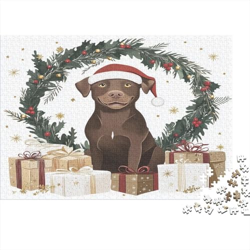 Weihnachtspuppe Puzzles 1000 Teile Für Erwachsene Lernspiel Lernspiel Herausforderung Spielzeug Hund 1000-teilige Für Erwachsene Und Kinder Ab 14 Jahren 1000pcs (75x50cm) von OFLAMIRUX