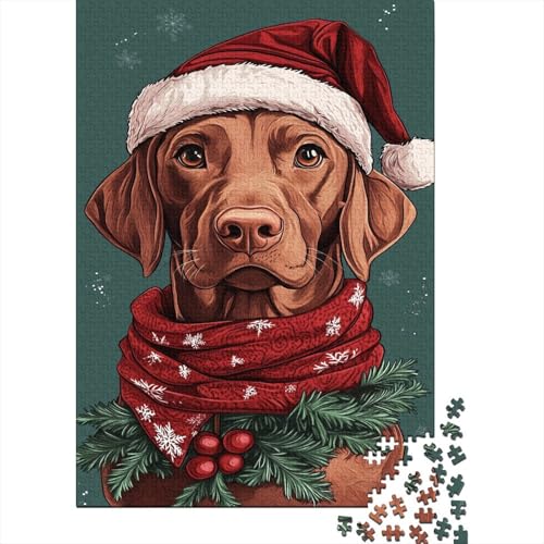 Weihnachtspuppe Puzzles 1000 Teile Für Erwachsene Lernspiel Lernspiel Herausforderung Spielzeug Hund 1000-teilige Für Erwachsene Und Kinder Ab 14 Jahren 1000pcs (75x50cm) von OFLAMIRUX