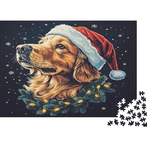 Weihnachtspuppe Puzzles 1000 Teile Für Erwachsene Lernspiel Lernspiel Herausforderung Spielzeug Hund Puzzel 1000pcs Für Erwachsene Und Kinder Ab 14 Jahren 1000pcs (75x50cm) von OFLAMIRUX