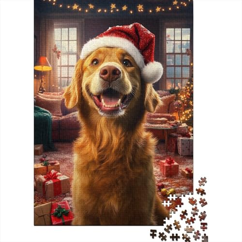 Weihnachtspuppe Puzzles 1000 Teile Für Erwachsene Lernspiel Lernspiel Herausforderung Spielzeug Hund Puzzel 1000pcs Für Erwachsene Und Kinder Ab 14 Jahren 1000pcs (75x50cm) von OFLAMIRUX