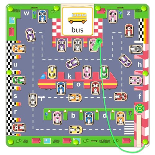 OFUN Montessori Spielzeug, Holzspielzeug Magnetspiel Labyrinth, Motorikspielzeug Lernspiele zum Erlernen des Alphabets ab 3 Jahre, Geburtstags Geschenke für Kinder OFUN Montessori Spielzeug, Holzspielzeug Magnetspiel Labyrinth, Motorikspielzeug Lernspiele zum Erlernen des Alphabets ab 3 Jahre, Geburtstags Geschenke für Kinder von OFUN