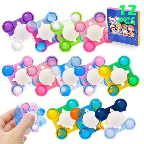 12 Stück Silikon Anti-Stress Finger Spinner für Kinder, Fidget Spinners Sensory Spielzeug Geschenke für Kinder Erwachsene Stress Relief Hand Spinner 12 Stück Silikon Anti-Stress Finger Spinner für Kinder, Fidget Spinners Sensory Spielzeug Geschenke für Kinder Erwachsene Stress Relief Hand Spinner von OGNI ORA