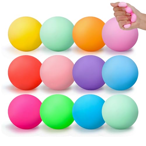 12 Stück Sensory Stress Bälle für Kinder, Farbwechsel Squishy Spielzeug, Fidget Toys Squeeze Balls für Erwachsene, weiche Anti Stress 12 Stück Sensory Stress Bälle für Kinder, Farbwechsel Squishy Spielzeug, Fidget Toys Squeeze Balls für Erwachsene, weiche Anti Stress von OGNI ORA