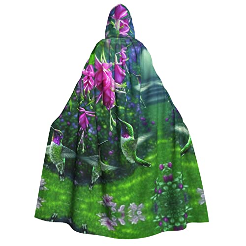 OGNOT Heaven Kolibri Unisex Kapuzenumhang, Halloween Weihnachten Umhang Kostüm Party Umhang Cosplay Kostüm Hexenkostüm von OGNOT