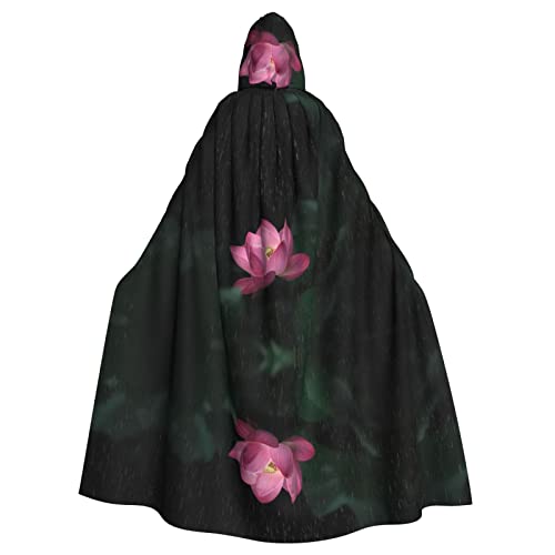 OGNOT Lotus Flower Unisex Kapuzenumhang, Länge Kapuzenmantel, Umhang, für Umhang, Kostüm, Party, Festival, Event, Cosplay Kostüme von OGNOT