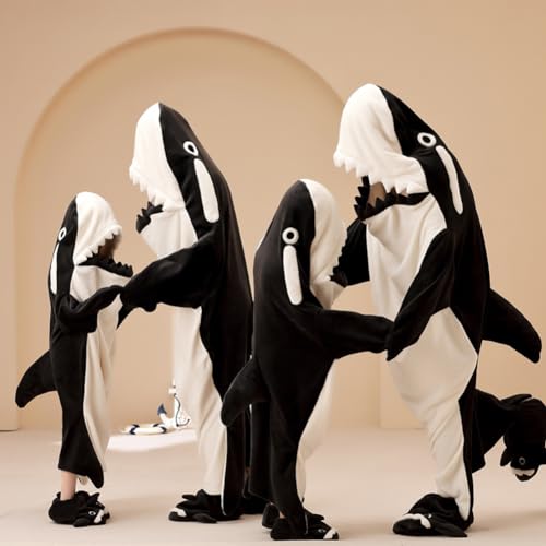 OGU' DEAL Orca-Wal-Kostüme für Erwachsene, Ozean-Tier-Cosplay-Outfits für Männer und Frauen, Wasserthema-Party-Kostüme mit Schuhen, Black Orca, Large for 61-67 Inch Height OGU' DEAL Orca-Wal-Kostüme für Erwachsene, Ozean-Tier-Cosplay-Outfits für Männer und Frauen, Wasserthema-Party-Kostüme mit Schuhen, Black Orca, Large for 61-67 Inch Height von OGU' DEAL