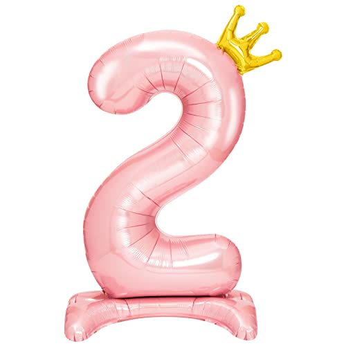 Folienballon Zahl 2 Folienboden mit Krone, 105 cm, Rosa, Kindergeburtstag, Mädchen, Dekoration für Kindergeburtstag, Mädchen, Zahlenballons mit Boden. Folienballon Zahl 2 Folienboden mit Krone, 105 cm, Rosa, Kindergeburtstag, Mädchen, Dekoration für Kindergeburtstag, Mädchen, Zahlenballons mit Boden. von OH YEAH