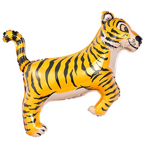 OH YEAH Folienballon, Tiger, 104 cm, Geburtstagsdekoration, Tiere, Safari-Luftballons, Dekoration für Tiere, Dschungel, Geburtstagsballons, Heliumballons, geeignet für Helium OH YEAH Folienballon, Tiger, 104 cm, Geburtstagsdekoration, Tiere, Safari-Luftballons, Dekoration für Tiere, Dschungel, Geburtstagsballons, Heliumballons, geeignet für Helium von PARTYLOSOPHY