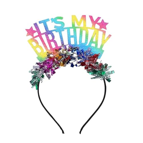OHEETU Regenbogen Farbe Geburtstag Stirnband Sein Mein Geburtstag Haarband mit Bling Strips Glitter Geburtstage Krone Kopf Bedeckungen für Feier Party Dekoration OHEETU Regenbogen Farbe Geburtstag Stirnband Sein Mein Geburtstag Haarband mit Bling Strips Glitter Geburtstage Krone Kopf Bedeckungen für Feier Party Dekoration von OHEETU
