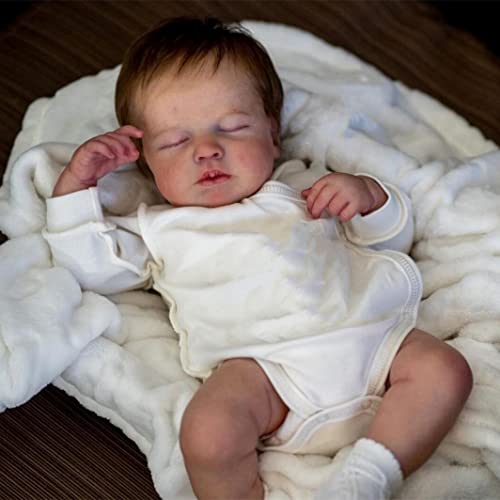 OHIJGN 20inch 50cm Reborn Babys mädchen lebensechte babypuppen silikon Puppe wie echtes Toddler realistische doll mädchen von OHIJGN