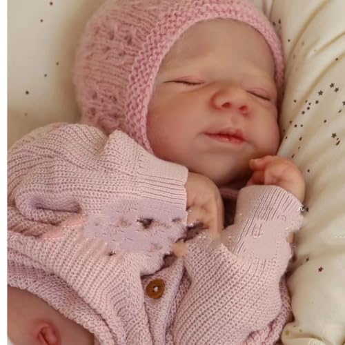 OHIJGN Reborn Baby Doll Reborn Babies Lifelike Doll Looks Like A Real Baby Closed Eyes 19 Inch Handmade Washable Dolls Soft Vinyl Body OHIJGN Reborn Baby Doll Reborn Babies Lifelike Doll Looks Like A Real Baby Closed Eyes 19 Inch Handmade Washable Dolls Soft Vinyl Body von OHIJGN