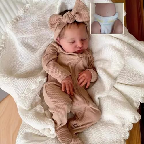 OHIJGN Reborn Baby Dolls Girls 20 Inch Lifelike Babies Newborn Baby Dolls Realistic Todder Doll Real Life Baby Dolls Full Body Vinyl Washable Like Real Baby von OHIJGN