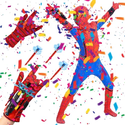 OHLINEA Karneval Kostüm Kinder mit Launcher Handschuh, Halloween Kostüm für Kinder, Cosplay Kostüme, Halloween Kostüm Bodysuit Kostüme für Jungen Mädchen Karneval Cosplay von OHLINEA