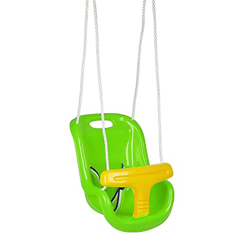 3-in-1-Schaukel für Babys, verstellbarer Sitz, Kinderschaukel mit Schaukelsitz, anpassbarer Babyschaukel, mit Rückenlehne und Befestigungsgurt (grün) von OHMG