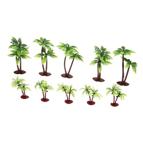 OHPHCALL 10stücke Miniatur Kokosnussbaum Für Sandkastenlandschaften Und Dekoration Für Miniatur-szenarien Und Gartenprojekte von OHPHCALL