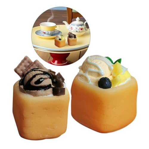 OHPHCALL 2 Stücke Miniatur Dessert Modelle Mini Eiscreme Toast Leicht Tragbar Farbintensiv Für Puppenhaus Mikrolandschaft DIY Küche Zubehör OHPHCALL 2 Stücke Miniatur Dessert Modelle Mini Eiscreme Toast Leicht Tragbar Farbintensiv Für Puppenhaus Mikrolandschaft DIY Küche Zubehör von OHPHCALL