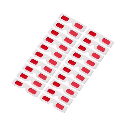 OHPHCALL 50 Stück Movie Glasses mit Roten Linsen Langlebige Papierbrillen für Party und Valentinstag Bunte Gläser für Heimunterhaltung und Festliche Anlässe von OHPHCALL