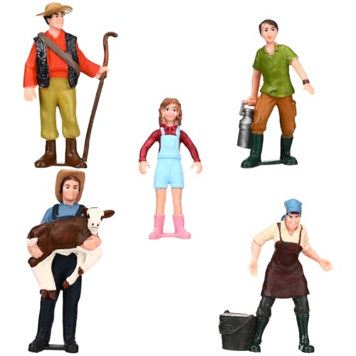 OHPHCALL Bauernhof Figuren Set Realistische Bemalte Modellfiguren Für Layouts Und Miniaturszenen Inkl Mit Kuh Melkerin Schäfer ädchen Rotem Overall Und Junge Mit OHPHCALL Bauernhof Figuren Set Realistische Bemalte Modellfiguren Für Layouts Und Miniaturszenen Inkl Mit Kuh Melkerin Schäfer ädchen Rotem Overall Und Junge Mit von OHPHCALL