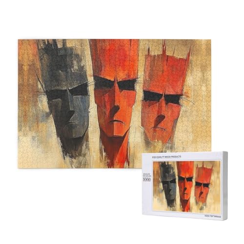 1000 abstrakte Puzzles für Erwachsene, herausfordernde Puzzle, perfekt für Spieleabende, komplette Puzzle-Größen von 75 x 50 cm von OIBNKCN