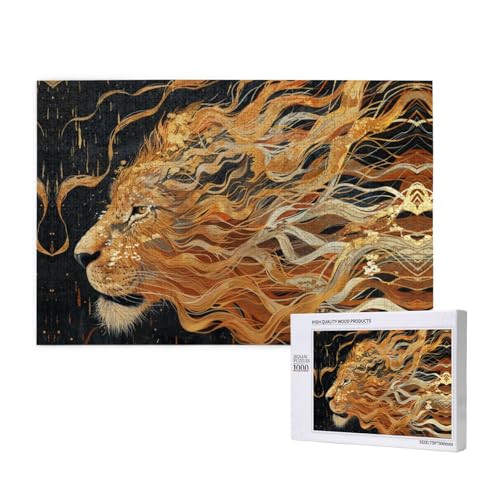 A Leopard Flavor 1000 Erwachsenen-Puzzles – herausfordernde Puzzles, perfekt für Spieleabende – fertige Puzzle-Größen von 29,5 x 19,7 cm von OIBNKCN
