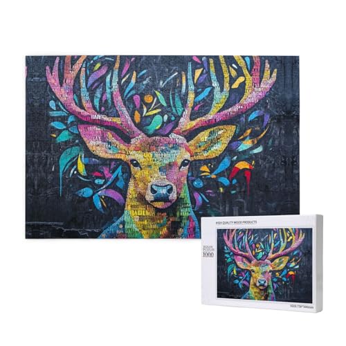 Bunte abstrakte Giraffe 1000 Erwachsenenpuzzles – herausfordernde Puzzles, perfekt für Spielabende – fertige Puzzle-Größen von 29,5 x 19,7 cm Bunte abstrakte Giraffe 1000 Erwachsenenpuzzles – herausfordernde Puzzles, perfekt für Spielabende – fertige Puzzle-Größen von 29,5 x 19,7 cm von OIBNKCN