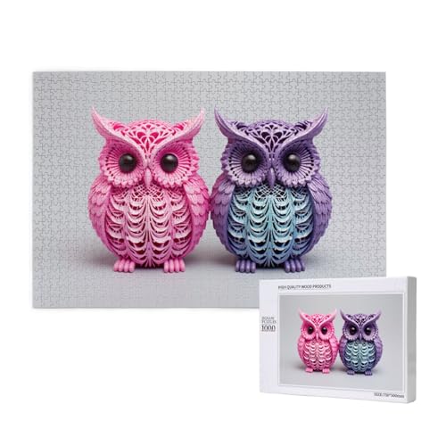 Bunte gewebte Eule, 1000 Erwachsenen-Puzzles, anspruchsvolle Puzzles, perfekt für Spieleabende, fertige Puzzle-Größen von 29,5 x 19,7 cm Bunte gewebte Eule, 1000 Erwachsenen-Puzzles, anspruchsvolle Puzzles, perfekt für Spieleabende, fertige Puzzle-Größen von 29,5 x 19,7 cm von OIBNKCN