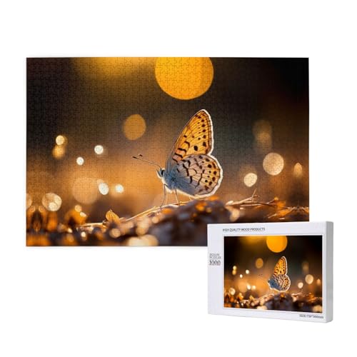 Butterflies Puzzles für Erwachsene, 1000 Puzzles – herausfordernde Puzzles – perfekt für Spieleabende – abgeschlossenes Puzzle 29,5 x 19,7 cm von OIBNKCN