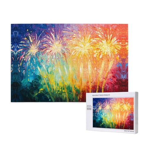 Colorful Fireworks 1000 Erwachsenenpuzzles – herausfordernde Puzzles, perfekt für Spieleabende – fertige Puzzle-Größen von 29,5 x 19,7 cm Colorful Fireworks 1000 Erwachsenenpuzzles – herausfordernde Puzzles, perfekt für Spieleabende – fertige Puzzle-Größen von 29,5 x 19,7 cm von OIBNKCN