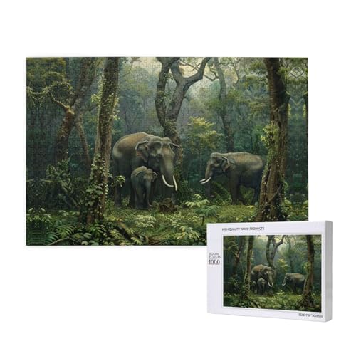 Die Herde der Elefanten 1000 Puzzles für Erwachsene – herausfordernde Puzzles, perfekt für Spieleabende – fertige Puzzle-Größen von 29,5 x 19,7 cm Die Herde der Elefanten 1000 Puzzles für Erwachsene – herausfordernde Puzzles, perfekt für Spieleabende – fertige Puzzle-Größen von 29,5 x 19,7 cm von OIBNKCN