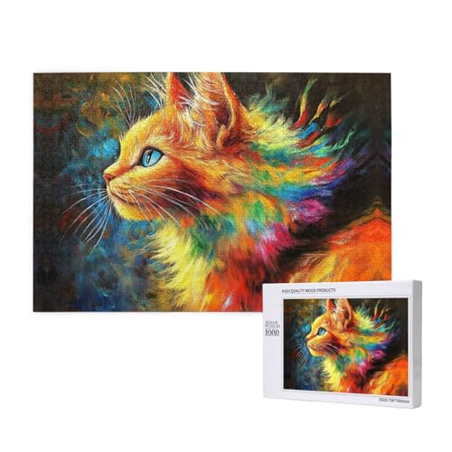 Dreamy Little Cat 1000 Puzzles für Erwachsene, herausfordernde Puzzles, perfekt für Spieleabende, fertige Puzzle-Größen von 29,5 x 19,7 cm Dreamy Little Cat 1000 Puzzles für Erwachsene, herausfordernde Puzzles, perfekt für Spieleabende, fertige Puzzle-Größen von 29,5 x 19,7 cm von OIBNKCN