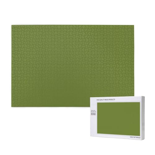 Dunkelgrüne Farbe, 1000 Erwachsenen-Puzzles, anspruchsvolle Puzzles, perfekt für Spieleabende, fertige Puzzle-Größen von 29,5 x 19,7 cm von OIBNKCN