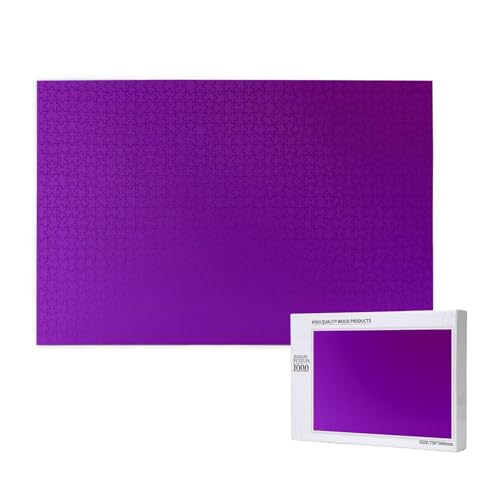 Dunkelviolette Farbe, 1000 Puzzles für Erwachsene, anspruchsvolle Puzzles, perfekt für Spieleabende, fertige Puzzle-Größen von 29,5 x 19,7 cm von OIBNKCN