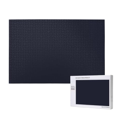 Einfarbige schwarze 1000 Erwachsenen-Puzzles – anspruchsvolle Puzzles, perfekt für Spielabende – fertige Puzzle-Größen von 29,5 x 19,7 cm von OIBNKCN