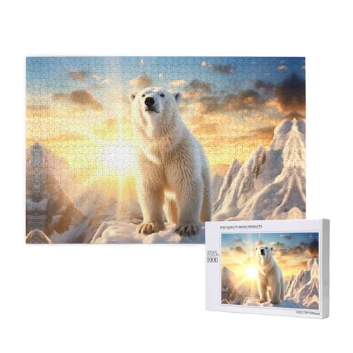 Eisbär unter dem Sonnenschein 1000 Puzzles für Erwachsene – herausfordernde Puzzles, perfekt für Spieleabende – fertige Puzzle-Größen von 29,5 x 19,7 cm Eisbär unter dem Sonnenschein 1000 Puzzles für Erwachsene – herausfordernde Puzzles, perfekt für Spieleabende – fertige Puzzle-Größen von 29,5 x 19,7 cm von OIBNKCN